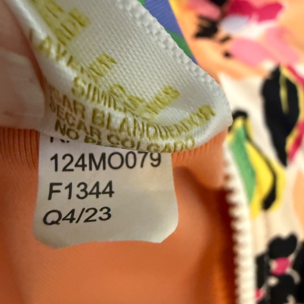 Anne Cole Sun Blossom Flutter Sleeve Zip Up One Piece Swimsuit Size 8 - Picture 14 of 14